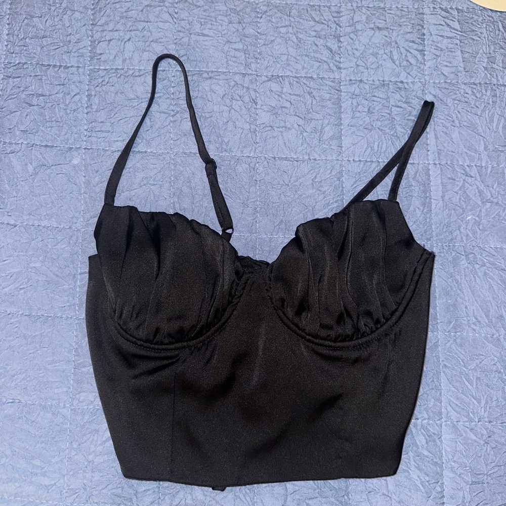 SHEIN Black Bra Intimates with Sweetheart Neckline